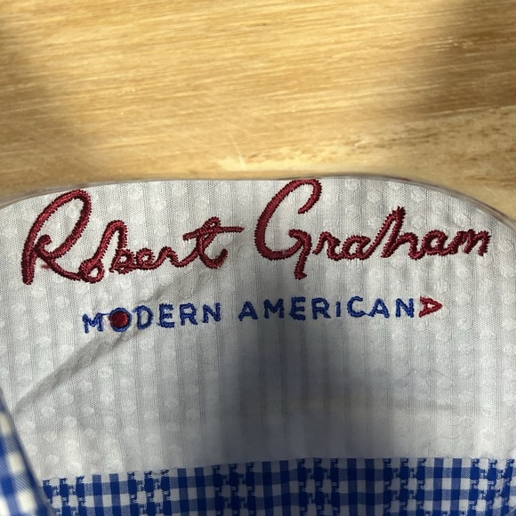 Robert Graham Modern American Tailored Men Medium Long Sleeve Button Up Shirt - Picture 4 of 7